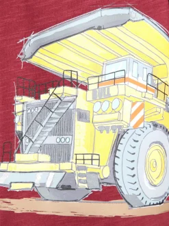 Jungen Langarmshirt mit Bagger-Print