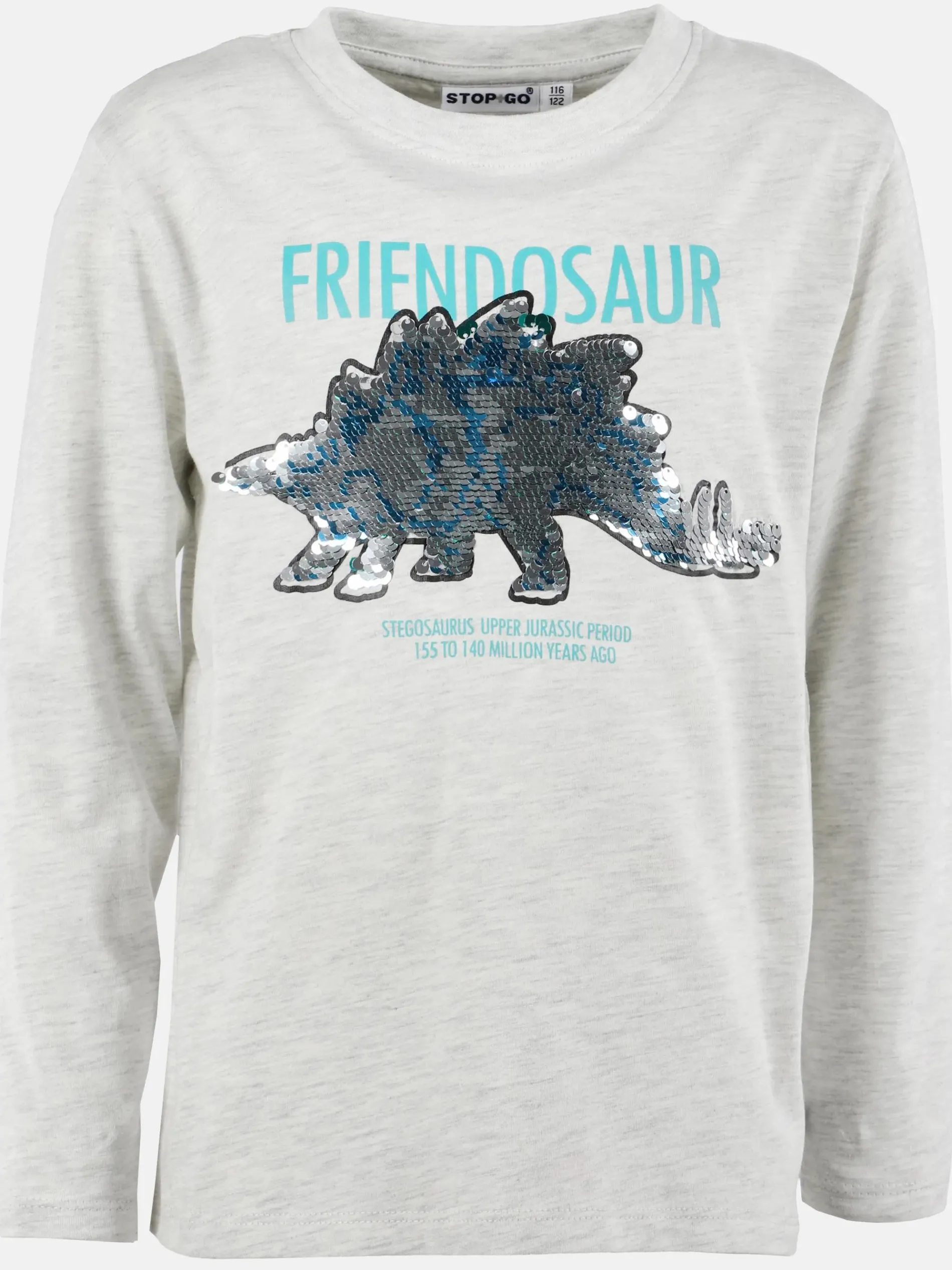 Jungen Langarmshirt mit Paillettenmotiv und Print