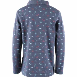 Jungen Poloshirt mit langem Arm und Minimalprint