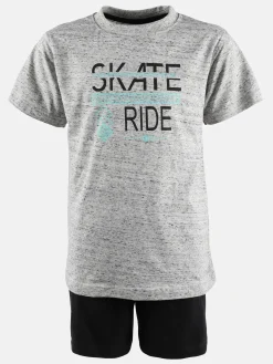 Jungen Shorty Schlafanzug mit Print