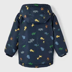 Jungen Steppjacke mit abnehmbarer Kapuze Zootiere