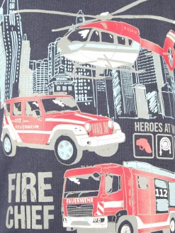 Jungen Sweatshirt mit Feuerwehrprint