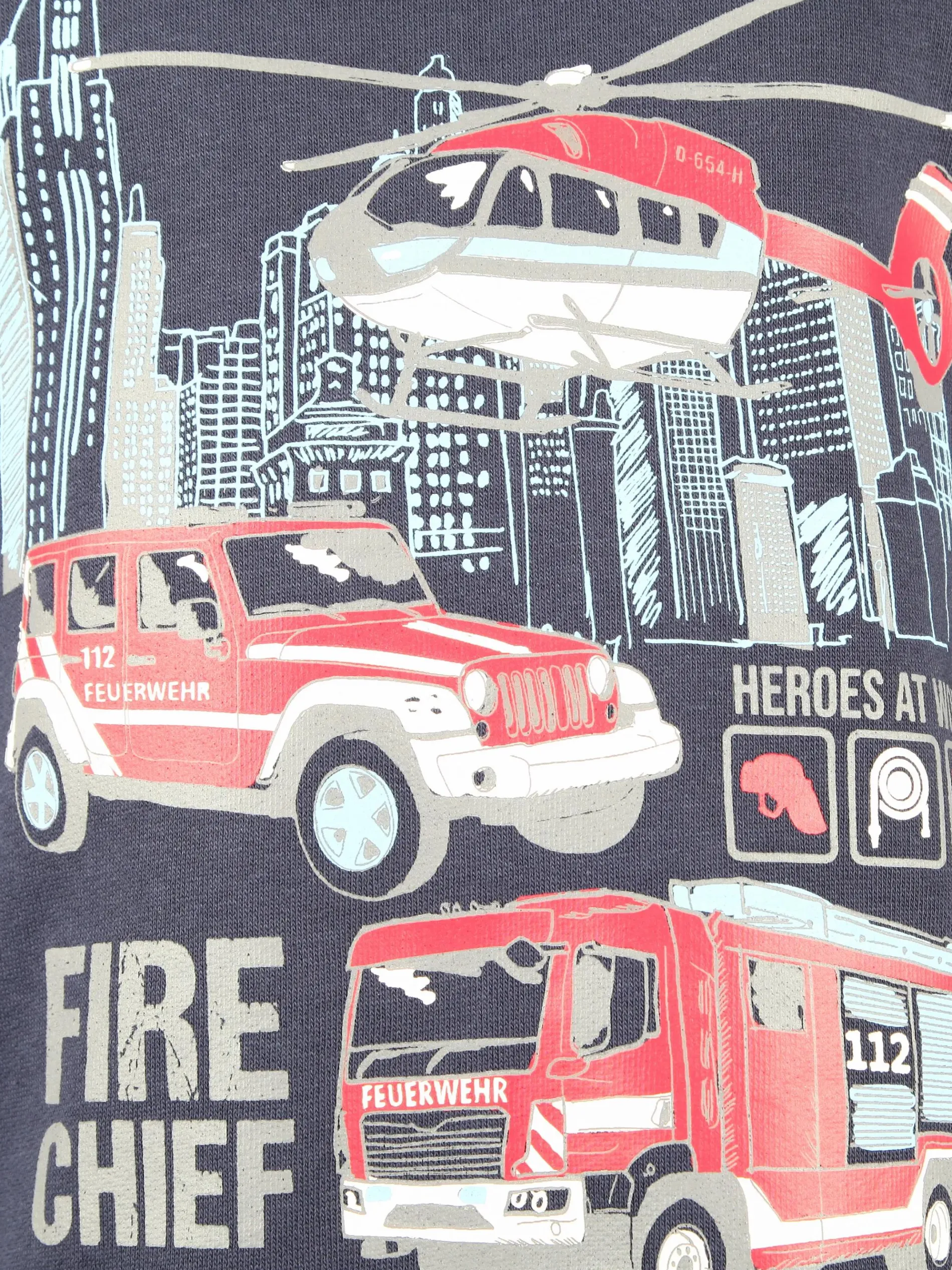 Jungen Sweatshirt mit Feuerwehrprint