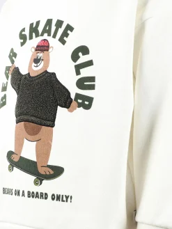 Jungen Sweatshirt mit lustigem Skaterbärmotiv