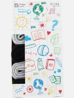 Kinder Socken Set, 5tlg., Schulanfang