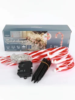LED Zuckerstangen Lichterkette, Outdoor 7er