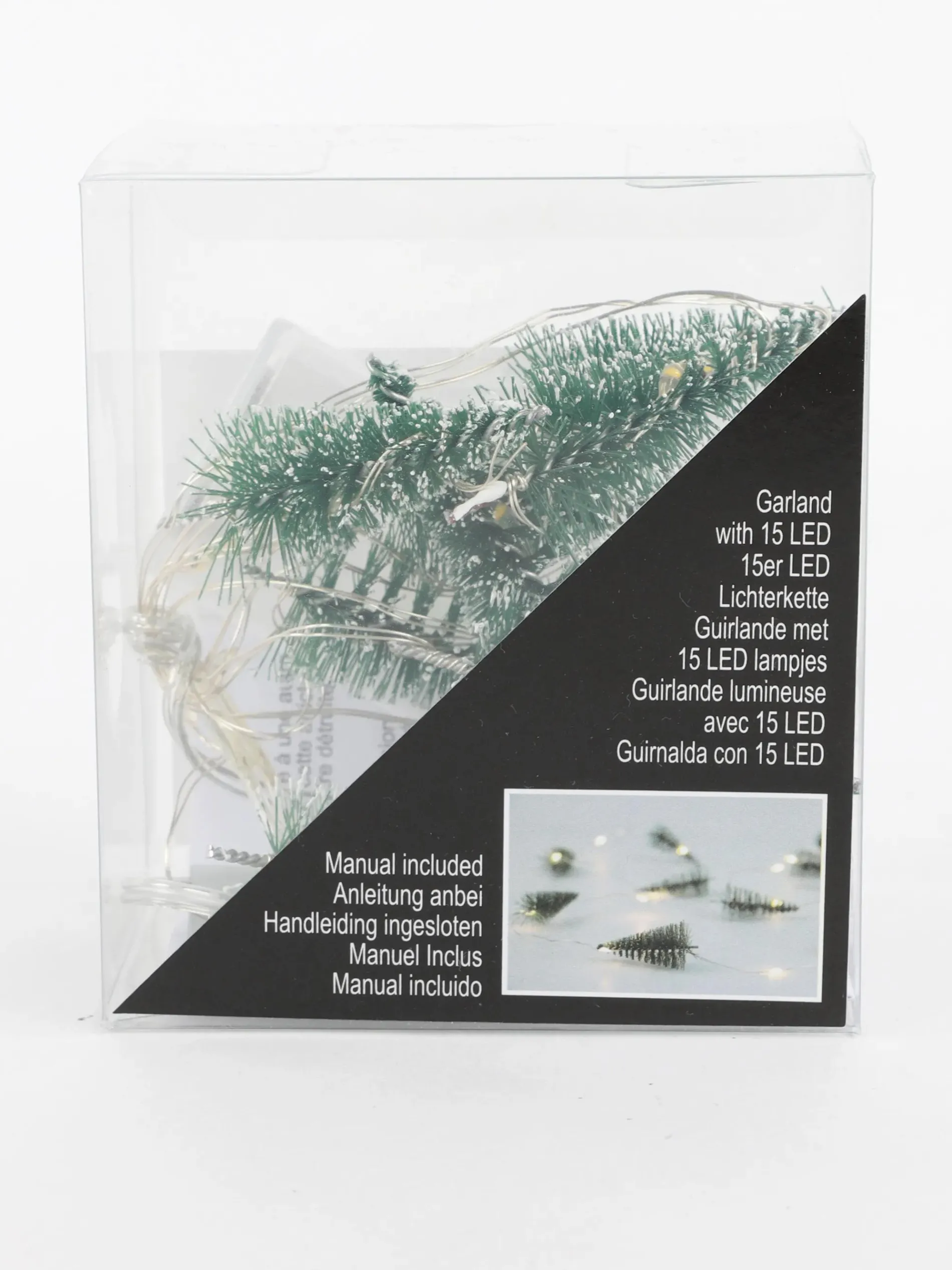 Lichterkette mit 15 Bäumchen