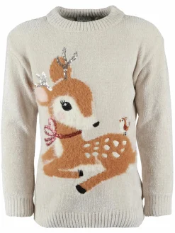 Mädchen Chenille Pullover mit Paillettenmotiv