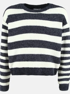 Mädchen Chenille Pullover mit Streifen