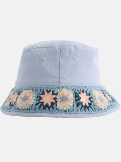 Mädchen Fischerhut mit Blumenborte