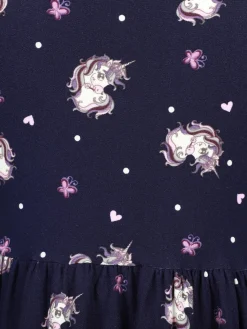 Mädchen Kleid mit Einhornprint
