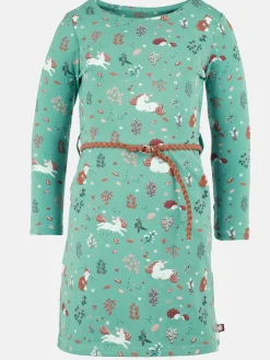 Mädchen Kleid mit Flechtgürtel