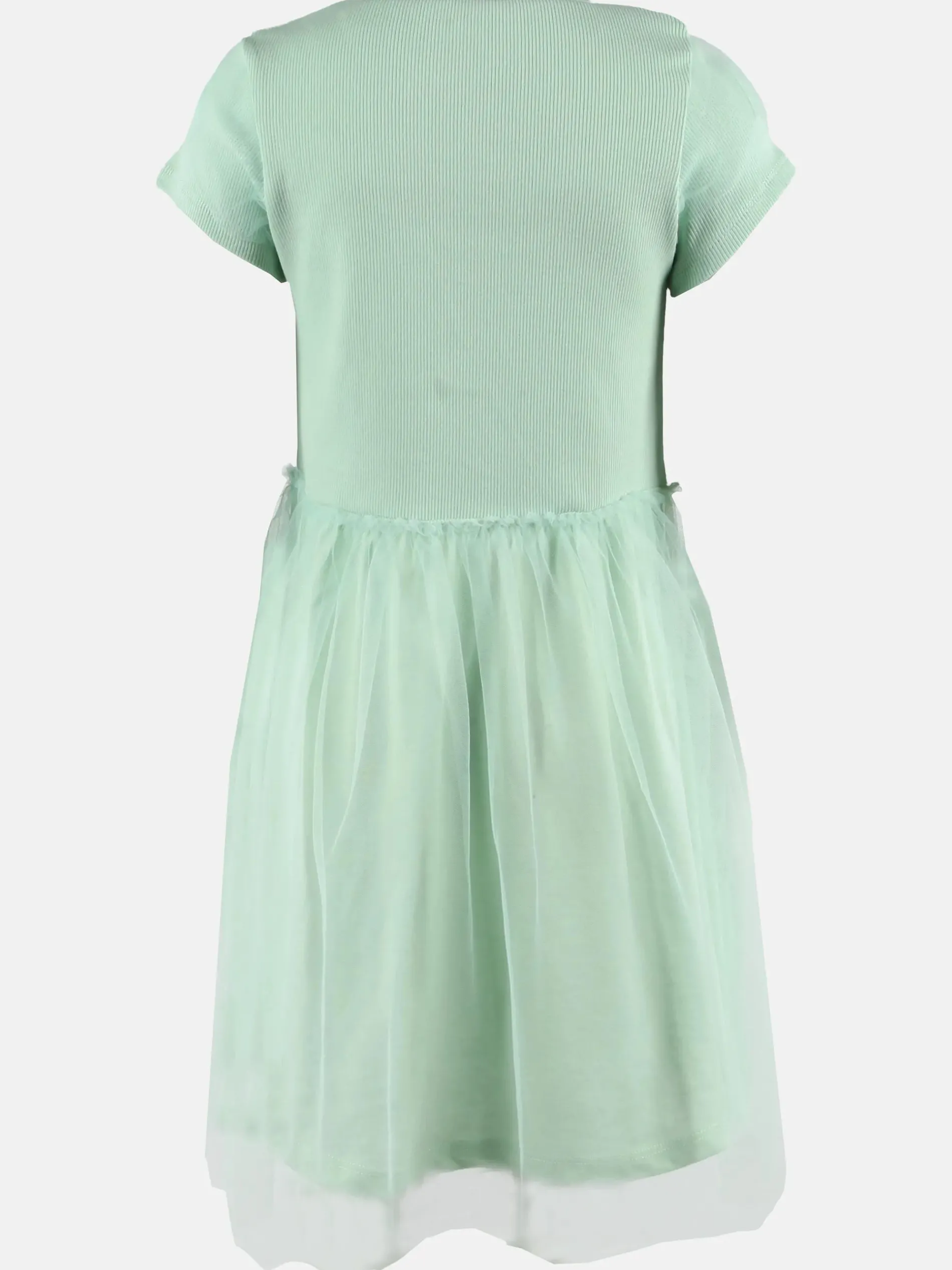 Mädchen Kleid mit Hasenprint und Chiffonüberrock