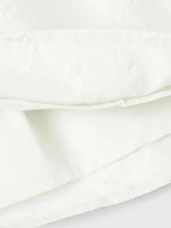 Mädchen Kleid mit Stickerei und Flügelärmelchen