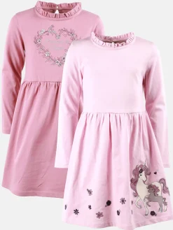 Mädchen Kleider 2er Pack mit Print