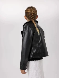 Mädchen Kunstlederjacke