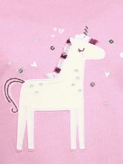 Mädchen Langarmshirt mit Einhornmotiv
