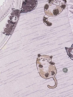 Mädchen Langarmshirt mit Katzenprint