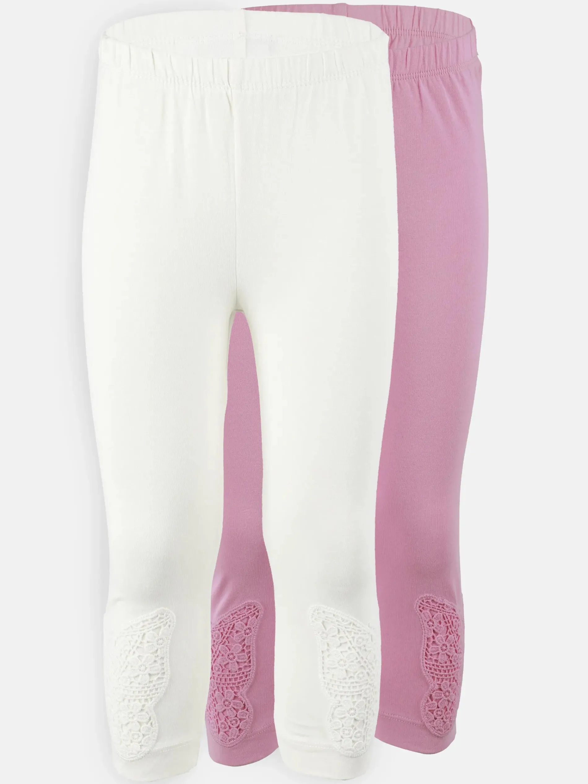 Mädchen Leggings im 2er Pack mit Schmetterlingseinsatz