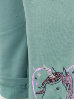 Mädchen Leggings mit Einhorn-Print