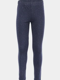 Mädchen Leggings mit Glitzerpunkten