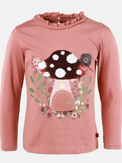 Mädchen Longsleeve mit aufwendigem Print und Pailletten
