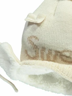 Mädchen Mütze mit Schleife und Bommel