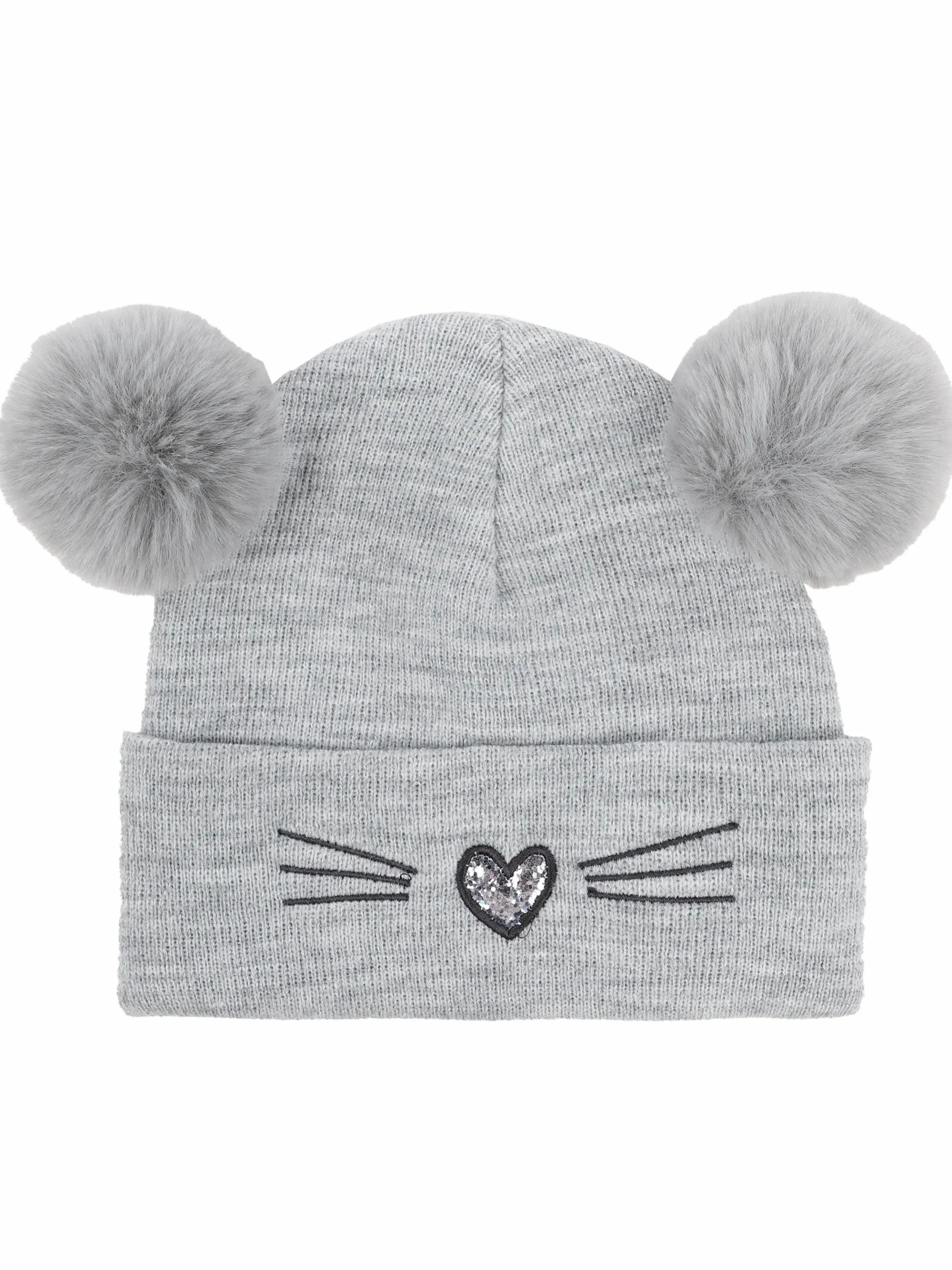 Mädchen Mütze mit Stickerei und Pailletten