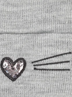 Mädchen Mütze mit Stickerei und Pailletten