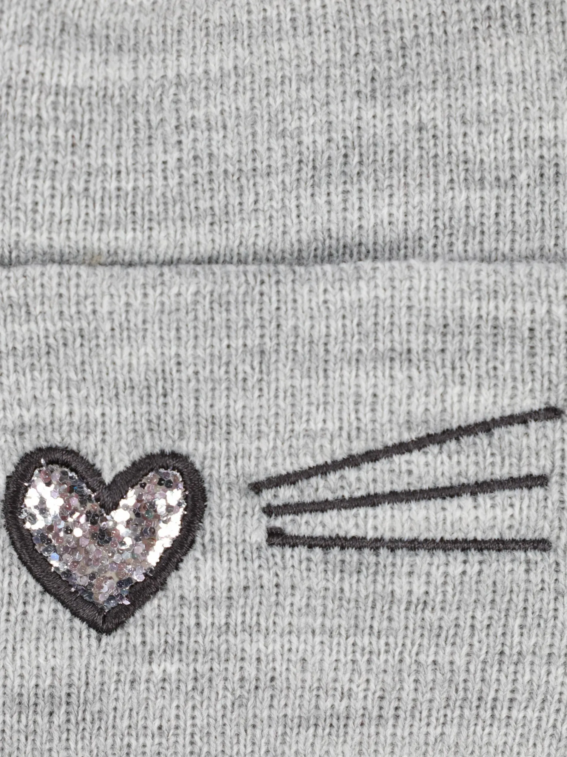 Mädchen Mütze mit Stickerei und Pailletten