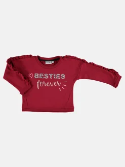 Mädchen Pullover mit Rüschenbesatz am Ärmel