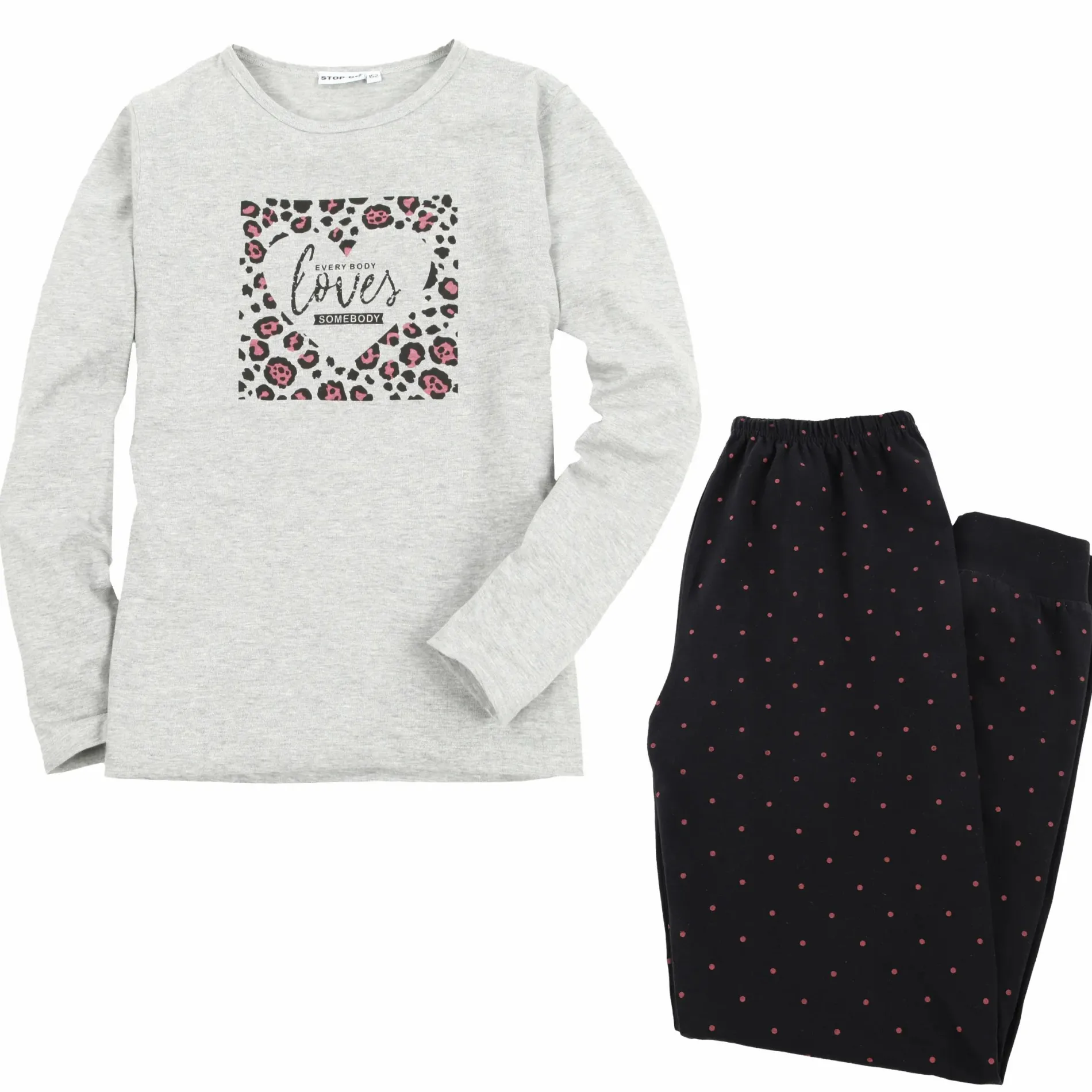 Mädchen Pyjama mit Frontprint