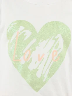 Mädchen Pyjama mit Herzchenmotiv