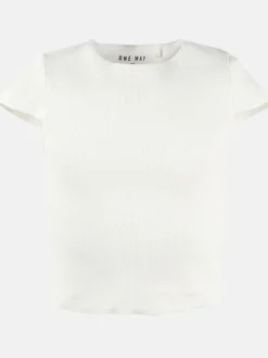 Mädchen Rippshirt in kurzer Form