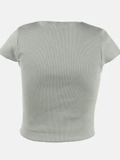 Mädchen Rippshirt in kurzer Form