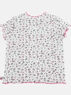 Mädchen Rippshirt mit Blümchenprint