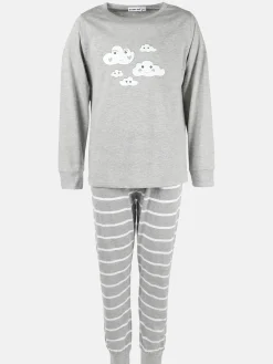 Mädchen Schlafanzug mit Wolkenprint