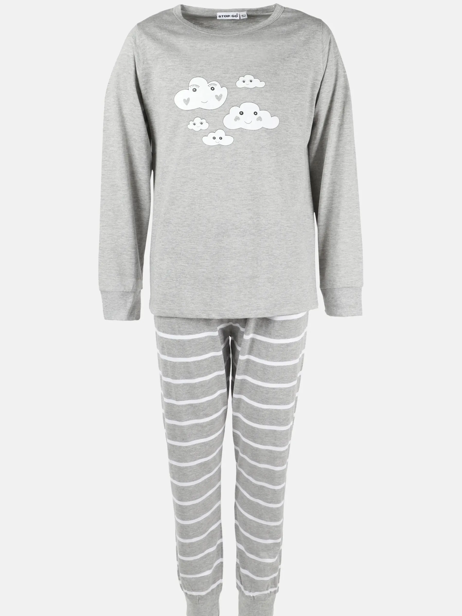 Mädchen Schlafanzug mit Wolkenprint