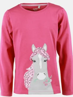 Mädchen Shirt mit Einhorn-Applikation und Pailletten