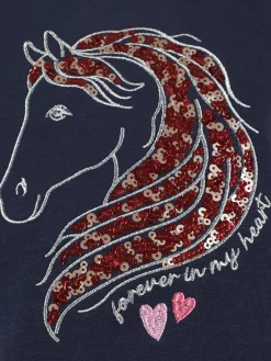 Mädchen Shirt mit Stickerei-Applikation und Pailletten