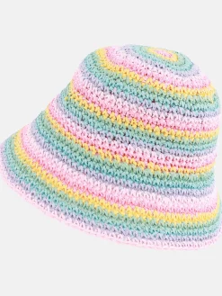 Mädchen Sonnenhut mit Streifen