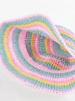 Mädchen Sonnenhut mit Streifen