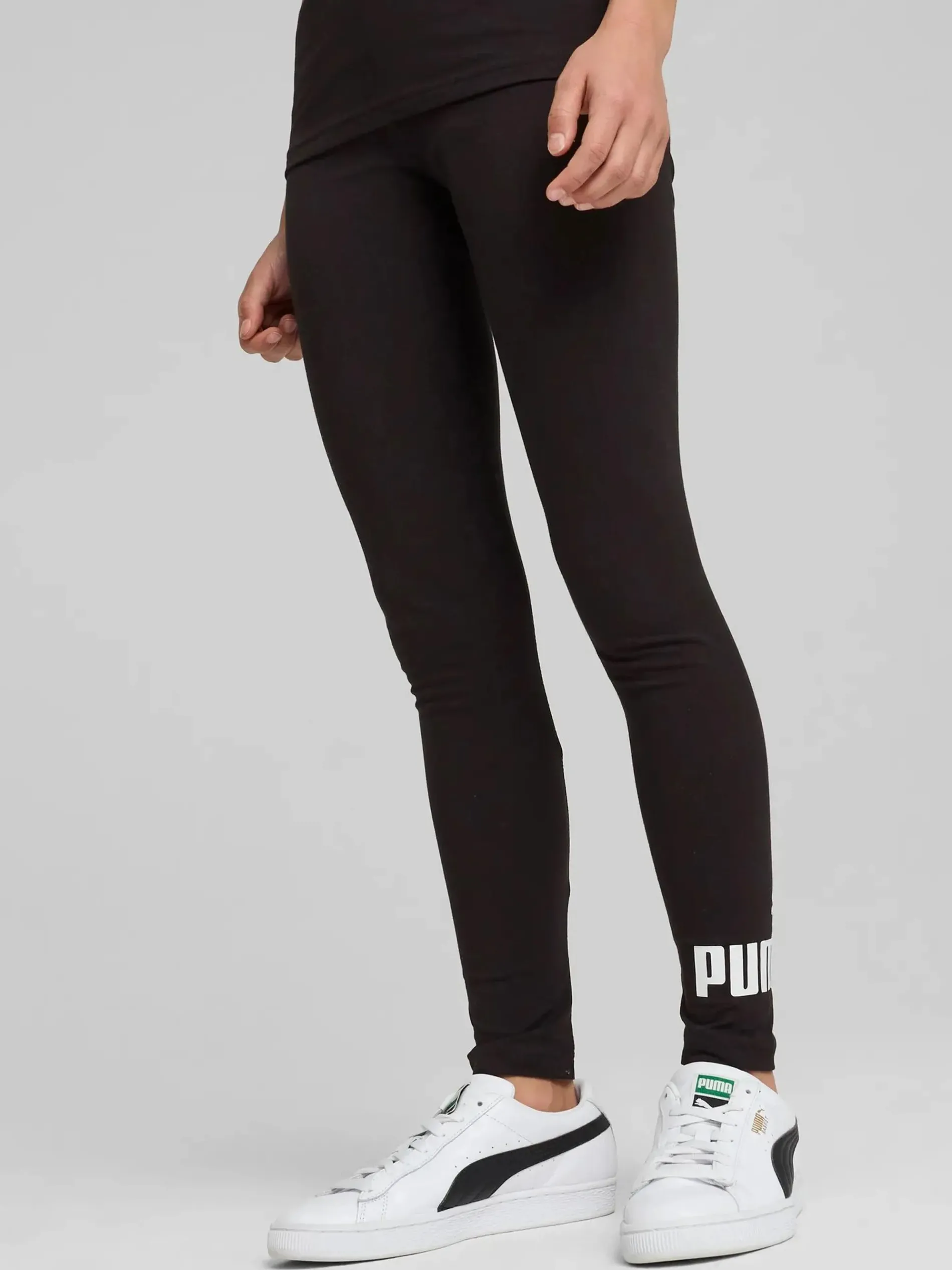 Mädchen Sportleggings mit Logoprint