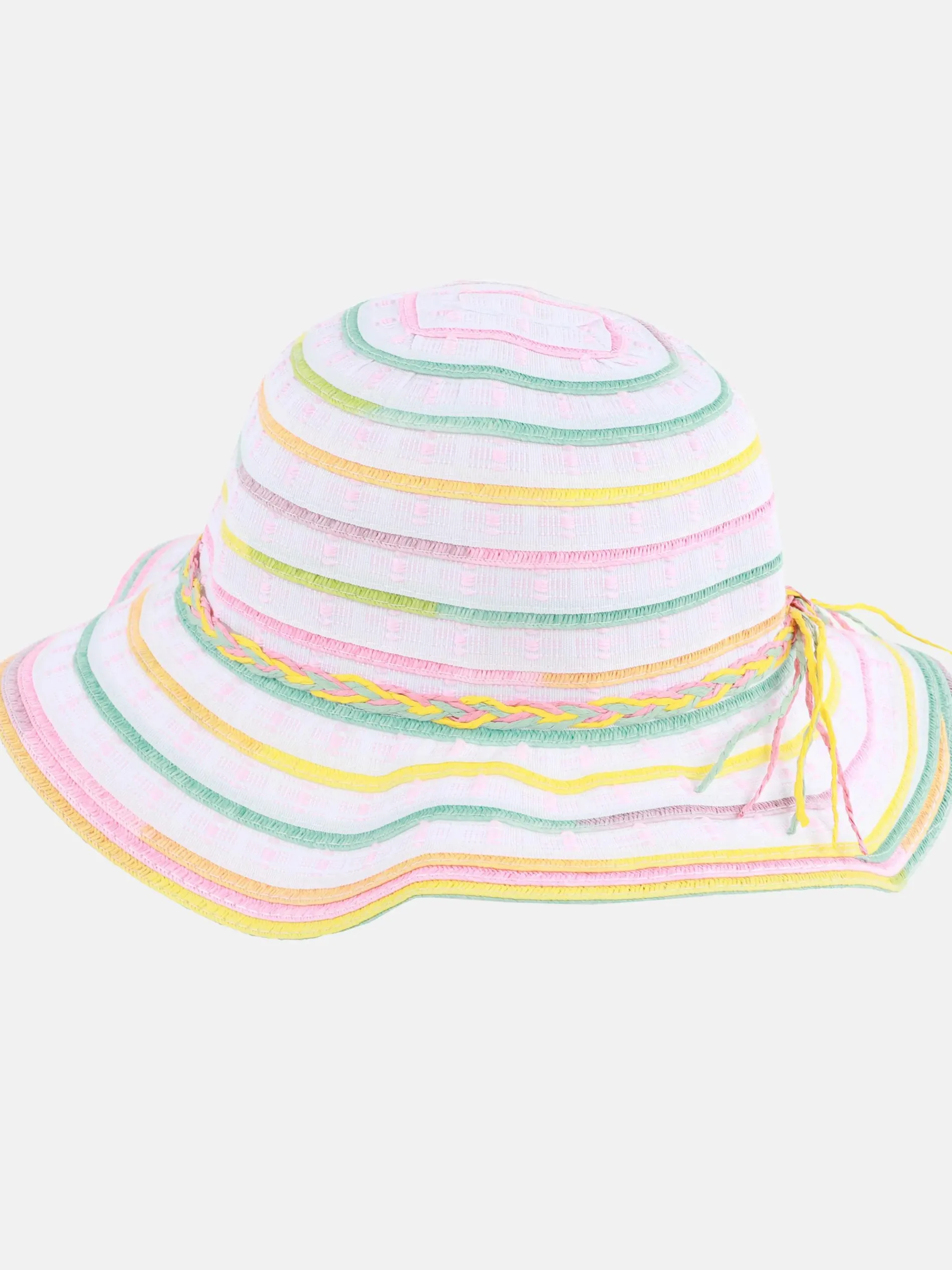 Mädchen Stoffhut mit Kontraststreifen
