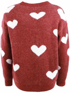 Mädchen Strickpullover mit Herzen