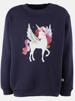 Mädchen Sweatshirt mit Einhornmotiv