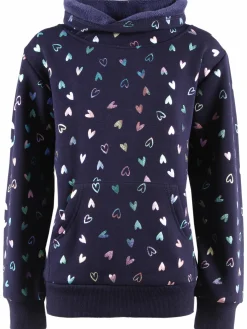 Mädchen Sweatshirt mit Herzchenprint