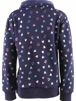 Mädchen Sweatshirt mit Herzchenprint