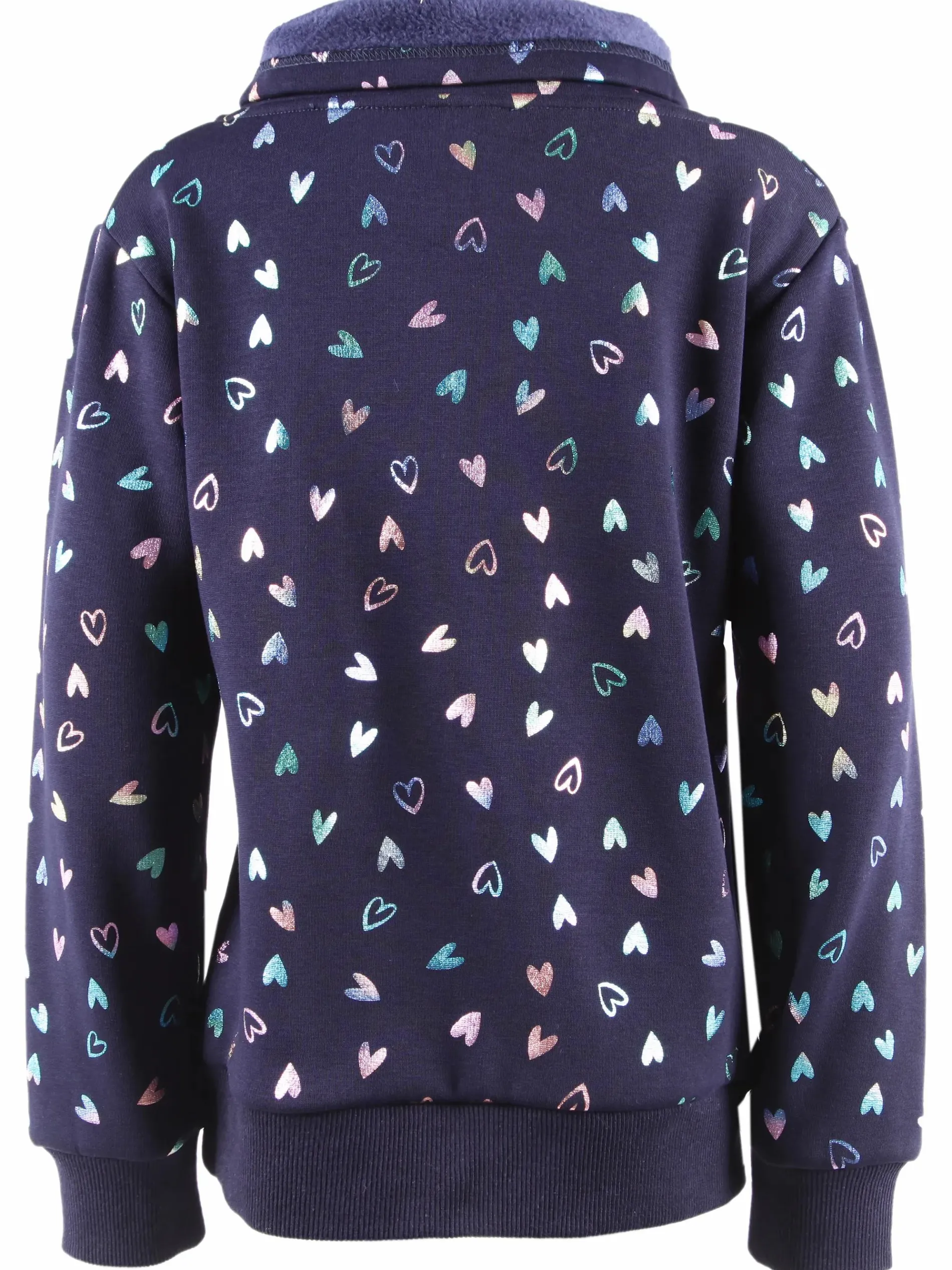 Mädchen Sweatshirt mit Herzchenprint