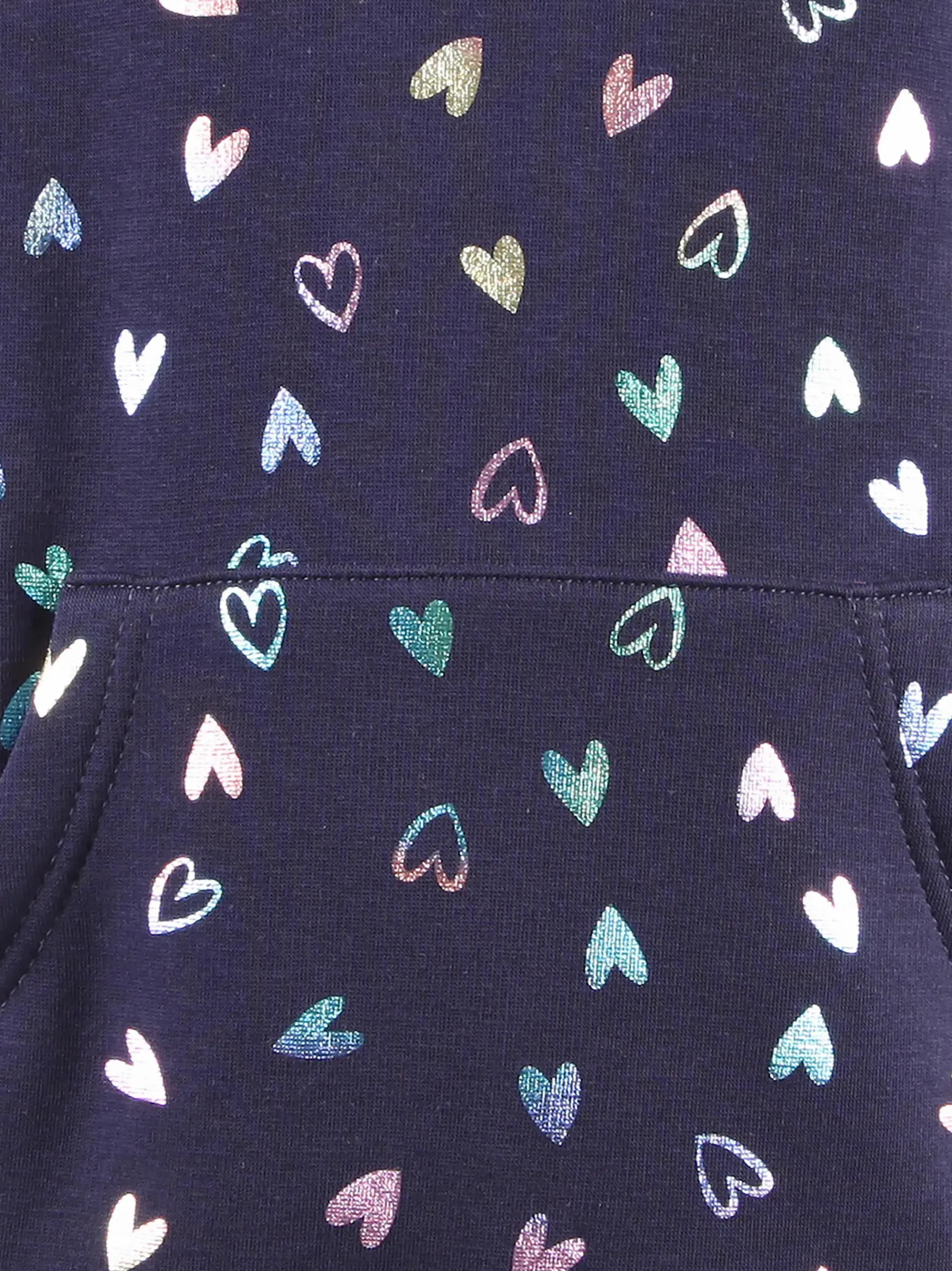 Mädchen Sweatshirt mit Herzchenprint